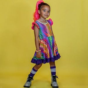 Neon Colors Twirl Dress